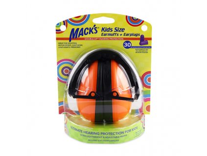 Dětské chrániče sluchu Mack's oranžové