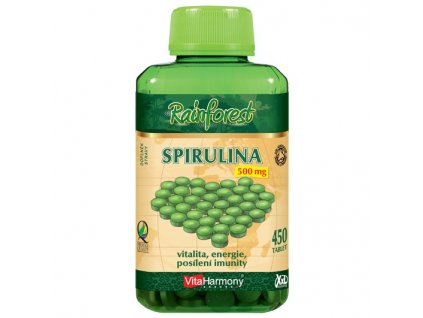 Spirulina 500 mg 450 tbl., 100% organický produkt