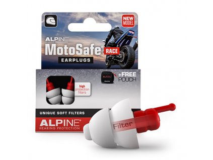 Alpine MotoSafe Race Špunty do uší na motorku balení Earplugs cz