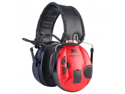 3m peltror sporttac elektronická sluchátka černo červené