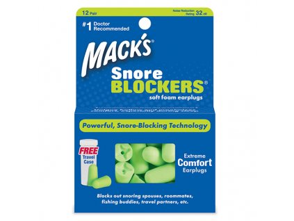 Macks Snore Blockers Špunty do uší proti chrápání Earplugs cz