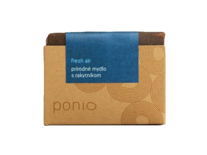 Ponio Fresh Air s rakytníkem přírodní mýdlo 100g bílé pozadí