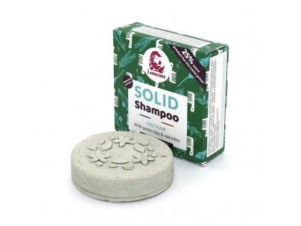 Lamazuna tuhý šampon pro mastné vlasy se zeleným jílem a spirulinou 70g