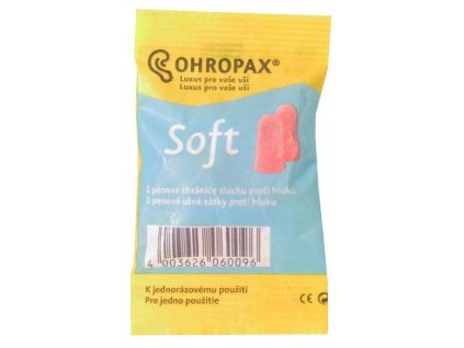 Ohropax Soft 1 pár Špunty do uší v papírovém obalu Earplugs cz