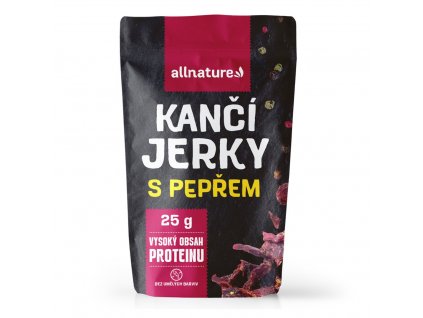 allnature kanci jerky s peprem 25 g