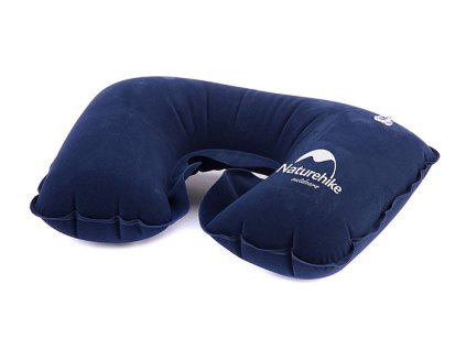 Naturehike Classic Tmavě modrý nafukovací cestovní polštářek kolem krku 2