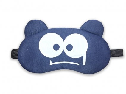 Dětská maska na oči na spaní Modrá strašidlo s chladící vložkou
