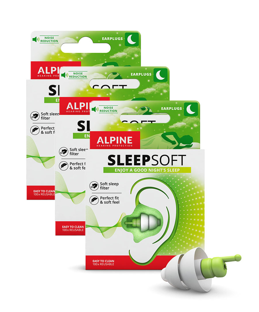 Špunty na spaní Alpine SleepSoft výhodné balení - 3 páry