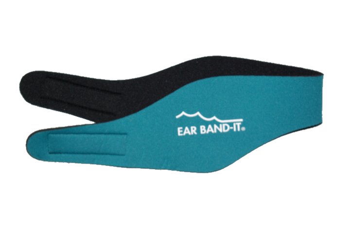 Ear Band-It® Teal čelenka na plavání Velikost čelenky: M