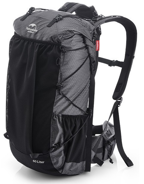 Naturehike 60 + 5L Trekingový batoh Černý 1160g