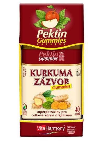 VITAHARMONY Kurkuma + zázvor 40 gummies