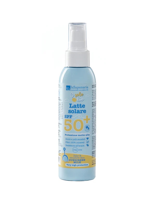 laSaponaria Opalovací mléko pro děti a citlivou pokožku SPF 50+ BIO 125 ml