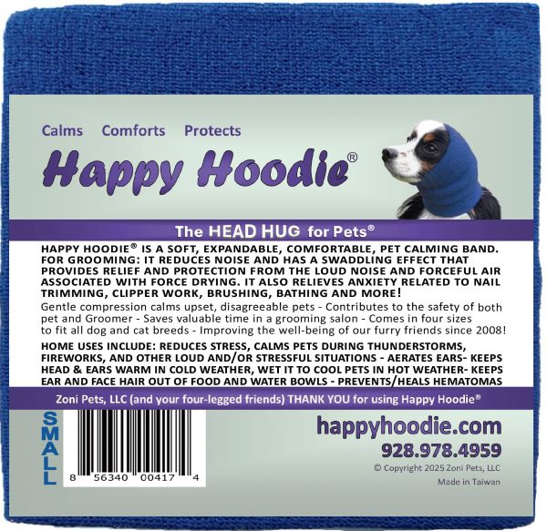 Happy Hoodie - uklidňující čelenka pro psy a kočky Barva: Modrá, Velikost: S
