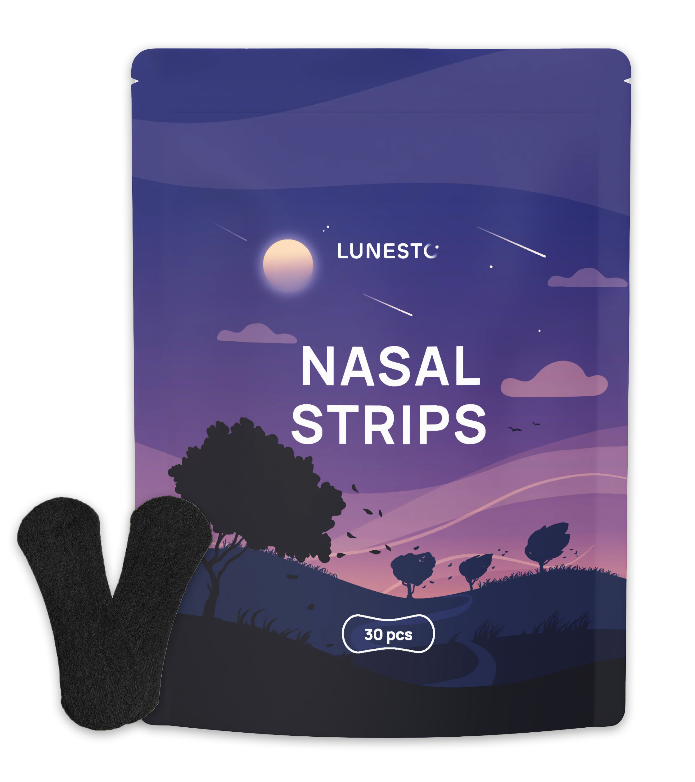 Lunesto Nasal Strips - pásky na nos 30 ks Barva: Černá