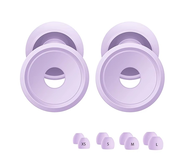 Levně Earplugs špunty do uší s usazovacím kroužkem Barva: Fialová