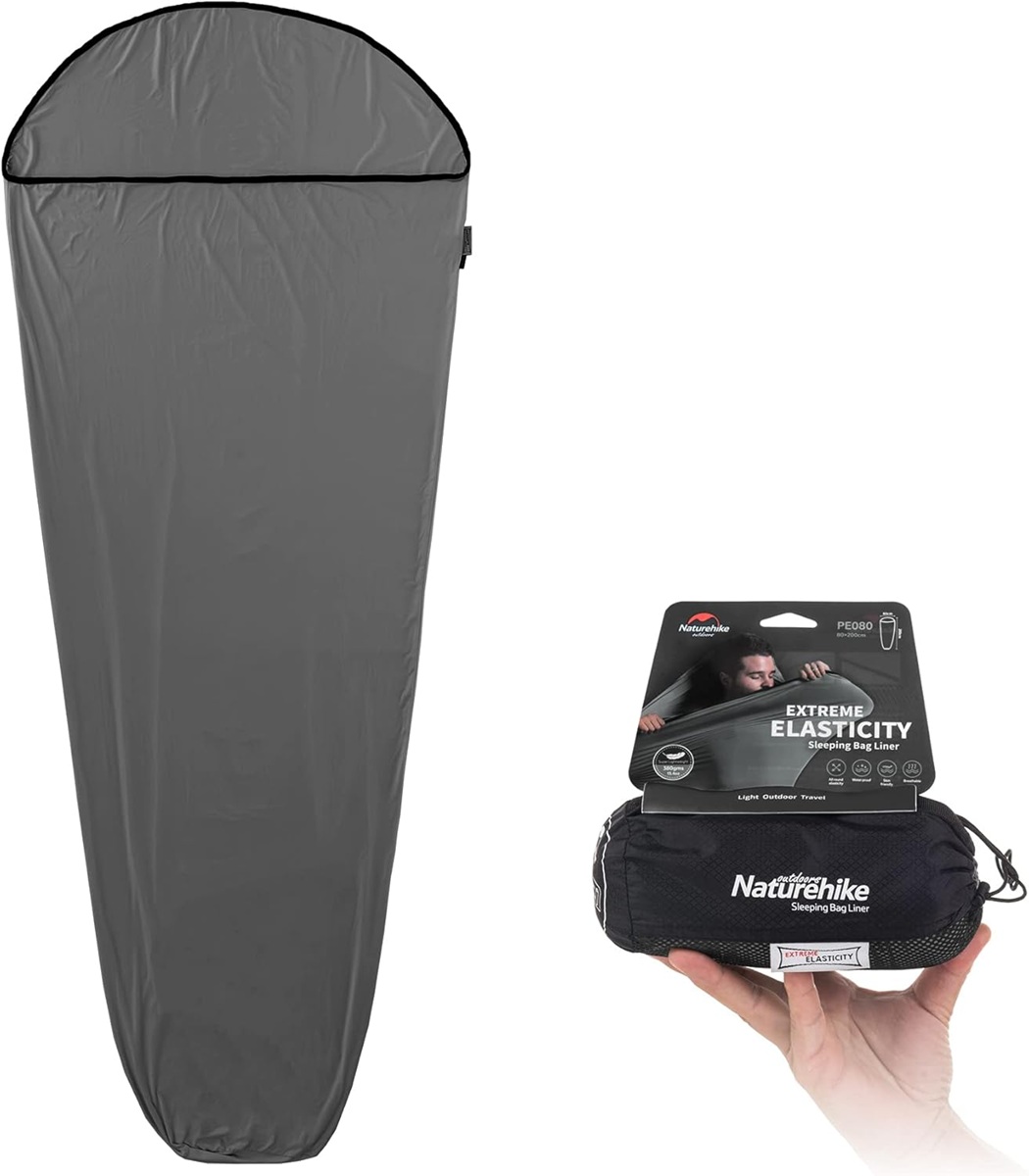 Naturehike Extrémně elastická vložka do spacího pytle 360 g Barva: Šedá