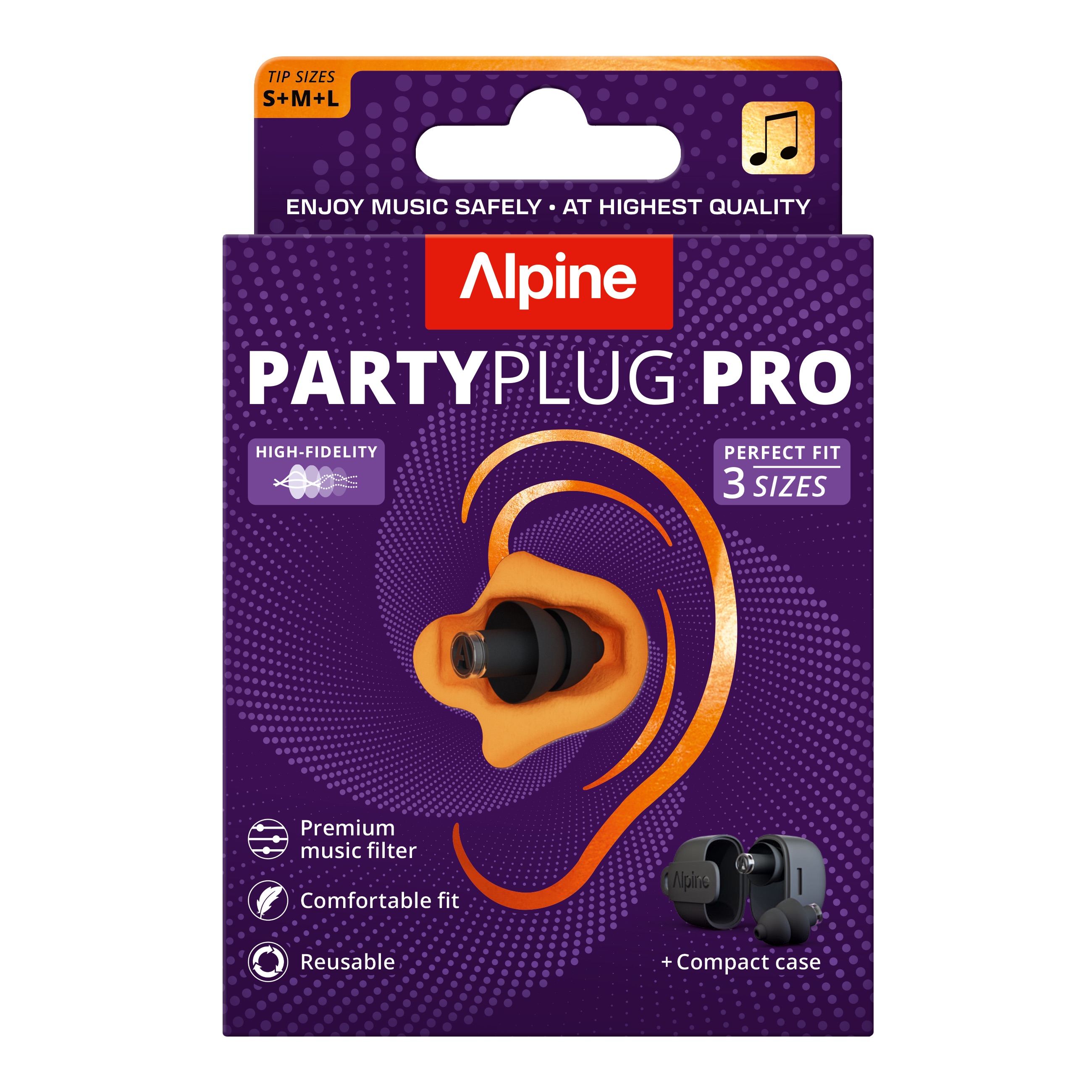 Alpine PartyPlug Pro Natural Chrániče 21 dB 1 pár Barva: Černá