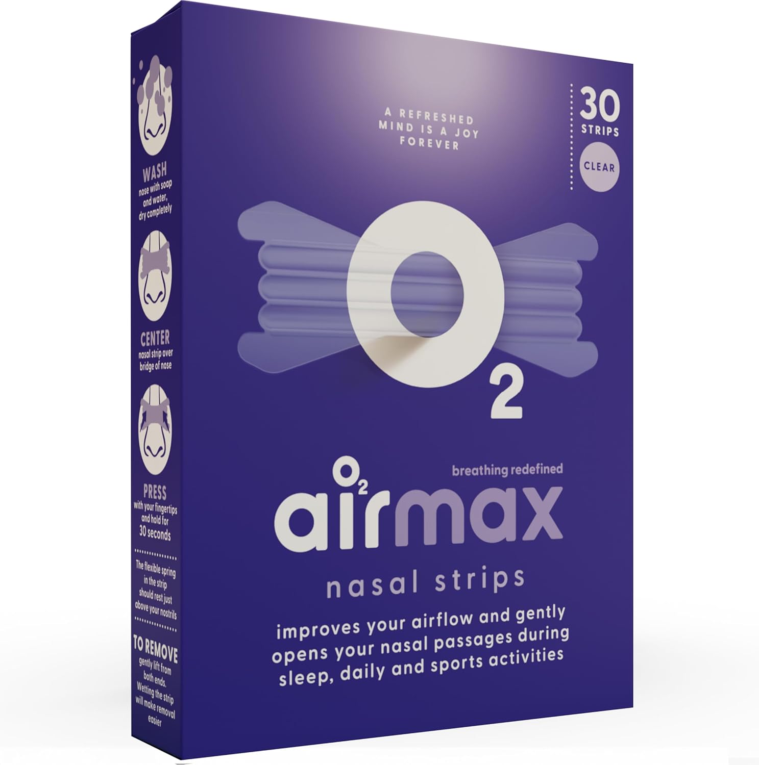 Levně Airmax Nasal strips - nosní pásky 30 kusů Barva: Transparentní