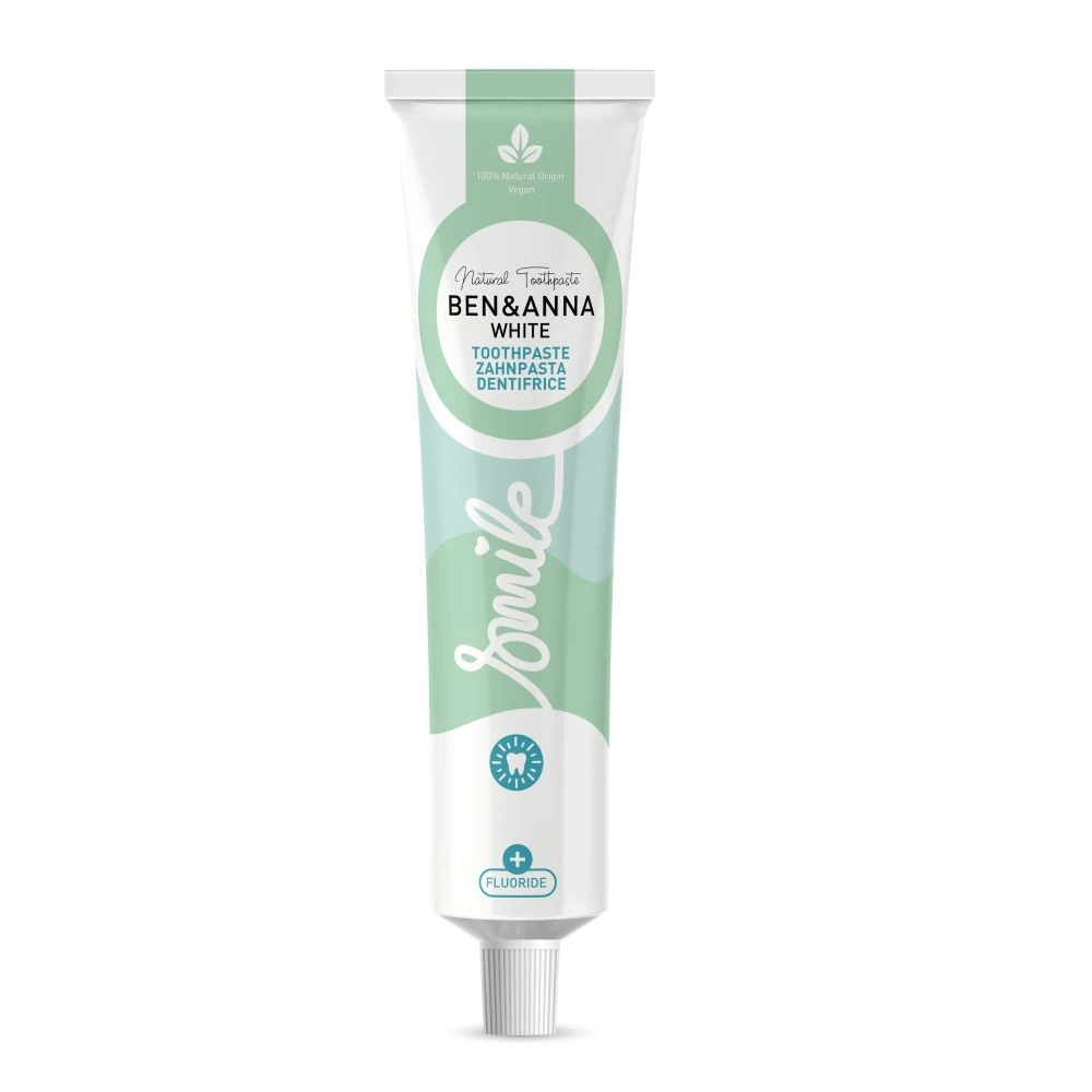 BEN&ANNA Toothpaste White přírodní zubní pasta s fluoridem 75 ml