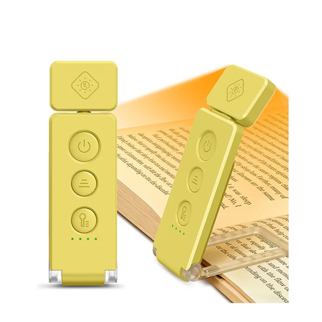 Levně Glocusent Bookmark čtecí lampička s otočným krkem Barva: Žlutá