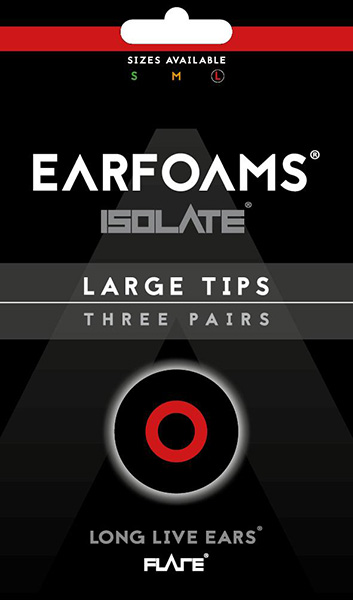 Earfoams® Isolate náhradní polštářky - 3 Páry Velikost: L