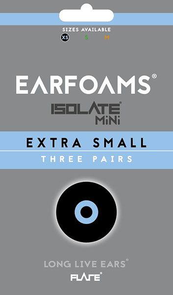 Earfoams® Isolate MiNi náhradní polštářky - 3 Páry Velikost: XS