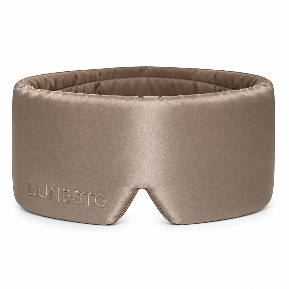 Lunesto Claire & Zen 3D hedvábná maska na oči na spání Barva: Coffee