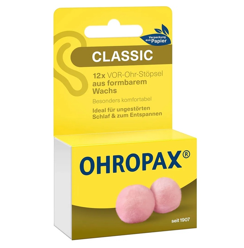 Ohropax Classic Voskové špunty do uší 12 ks