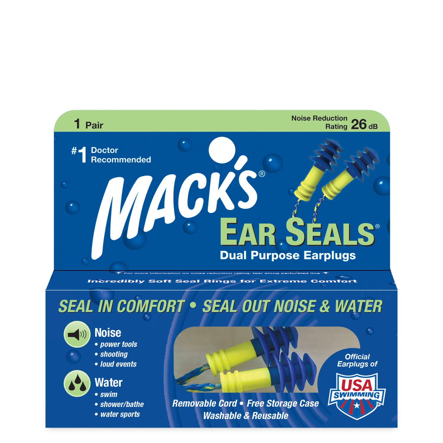 MACKS Ear Seals špunty do uší 1 pár