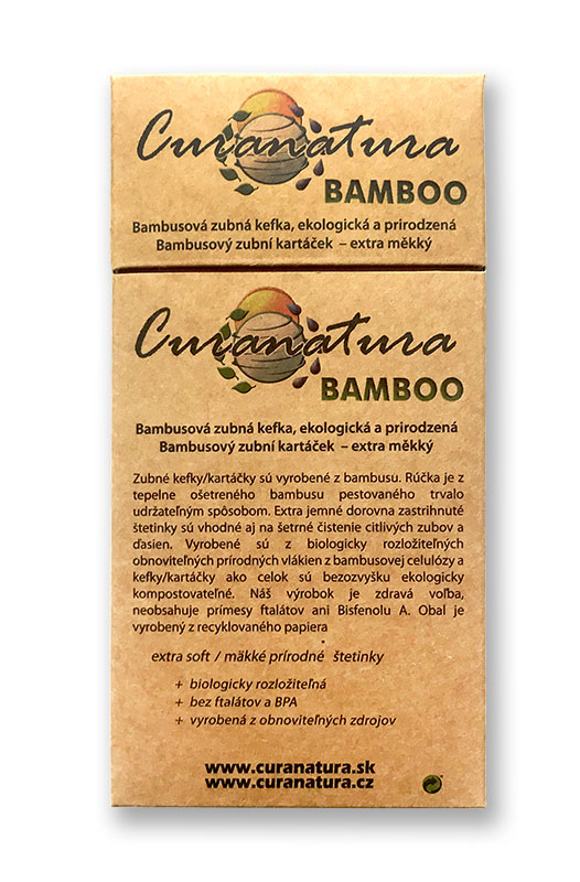 Curanatura Dřevěné kartáčky Bamboo (extra soft) - 12 ks