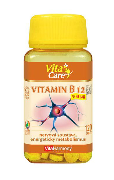 VitaHarmony Vitamin B12 - 120 tablet s okamžitým účinkem