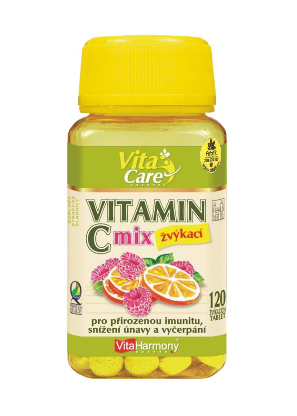 VitaHarmony Vitamin C 100mg MIX 120 žvýkacích tablet