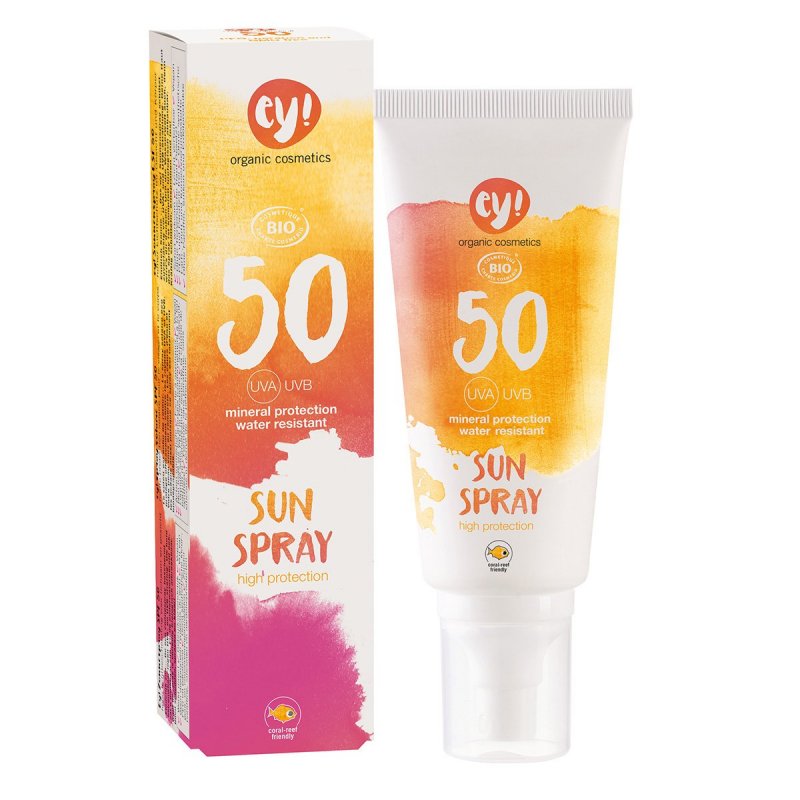 Eco Cosmetics Ey! opalovací krém ve spreji SPF50 BIO 100 ml