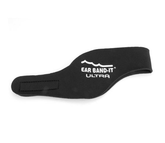 Ear Band-It® Ultra Černá Čelenka na plavání Velikost čelenky: Střední (4-9 let)