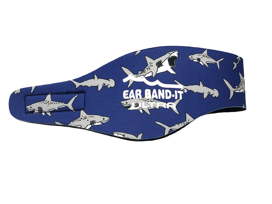 Ear Band-It® Ultra Žraločí Čelenka na plavání Velikost čelenky: Střední (4-9 let)
