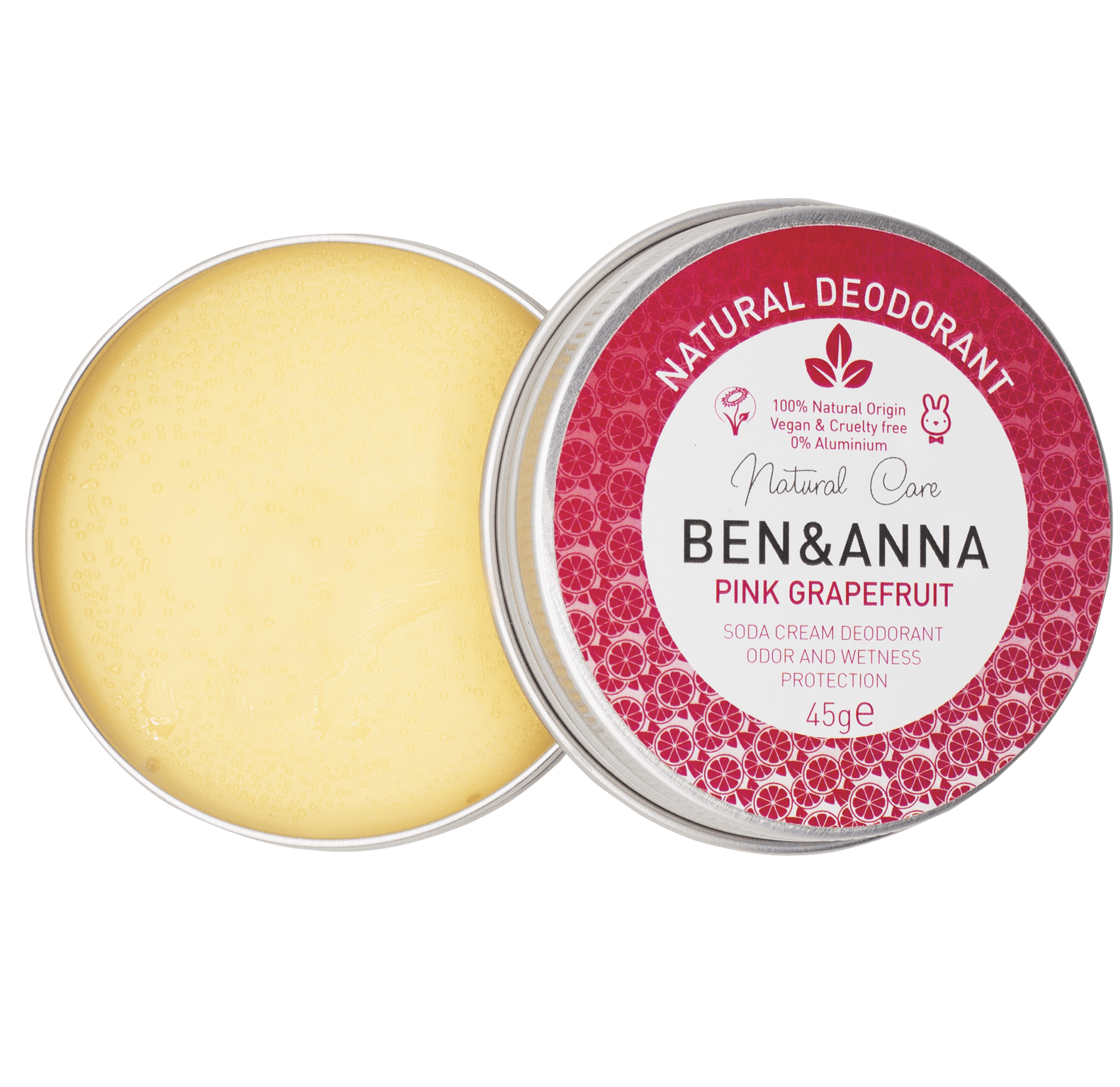 Ben & Anna Krémový deodorant (45 g) - Růžový grapefruit