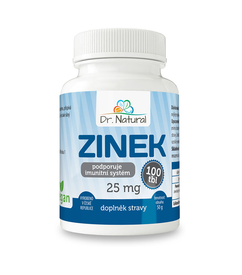 Dr.Natural Zinek 25 mg 100 tbl.