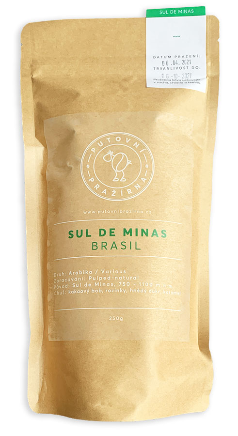 Sul De Minas Brasil zrnková káva 250g