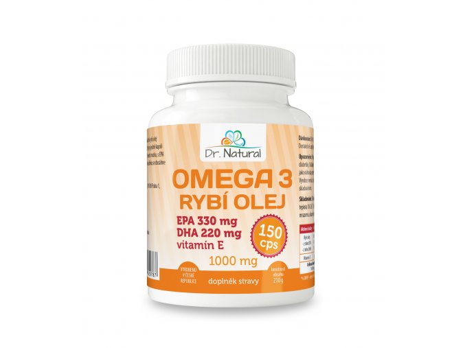 Dr. Natural Omega 3 Rybí olej 1000 mg 150 kapslí