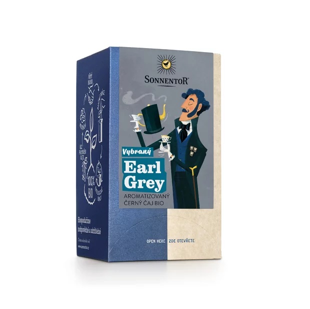 Sonnentor Earl Grey - černý čaj - dvoukomorový 27g