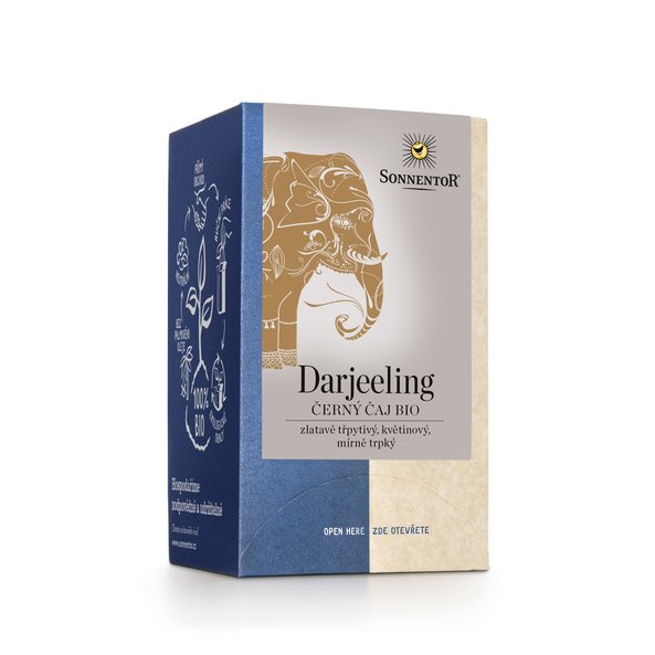 Sonnentor Neodolatelný Darjeeling bio, černý čaj, 27 g porc. dvoukomorový