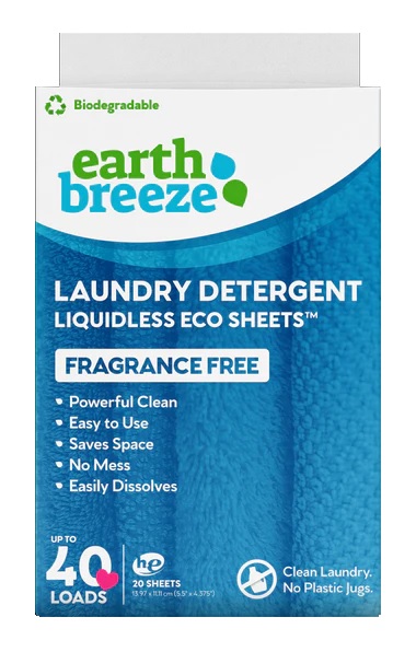 Earth Breeze - prací pásky Bez parfemace - 40 pracích dávek