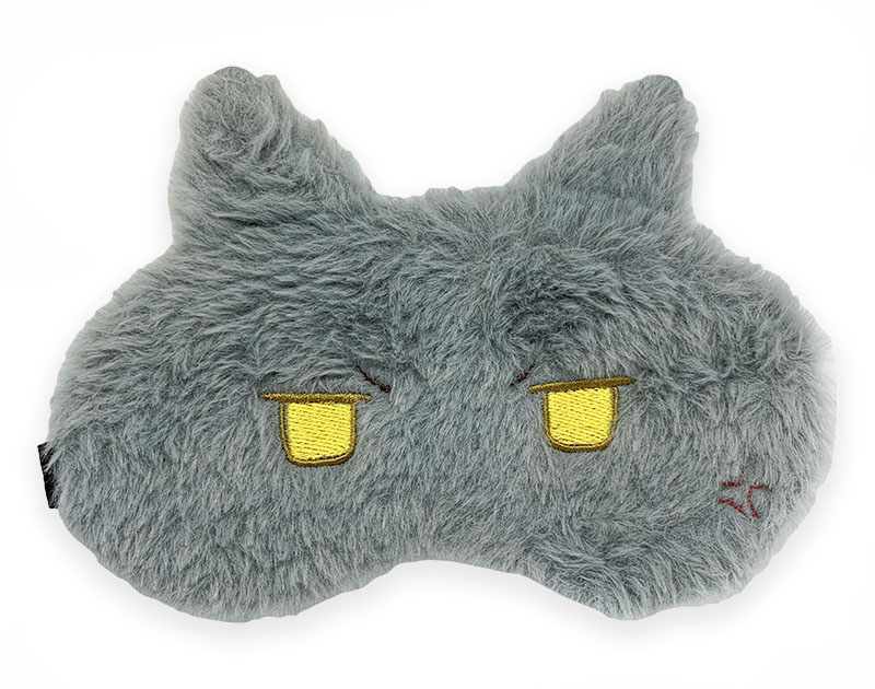 Maska na oči na spaní - Šedá naštvaná kočka