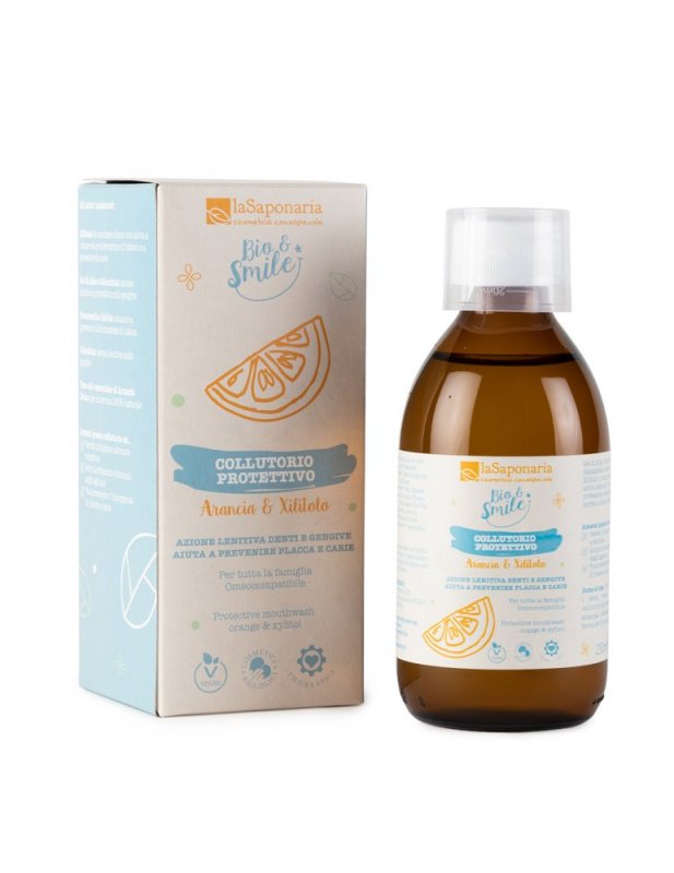 Levně laSaponaria Ochranná ústní voda s pomerančem a xylitolem BIO (250 ml)