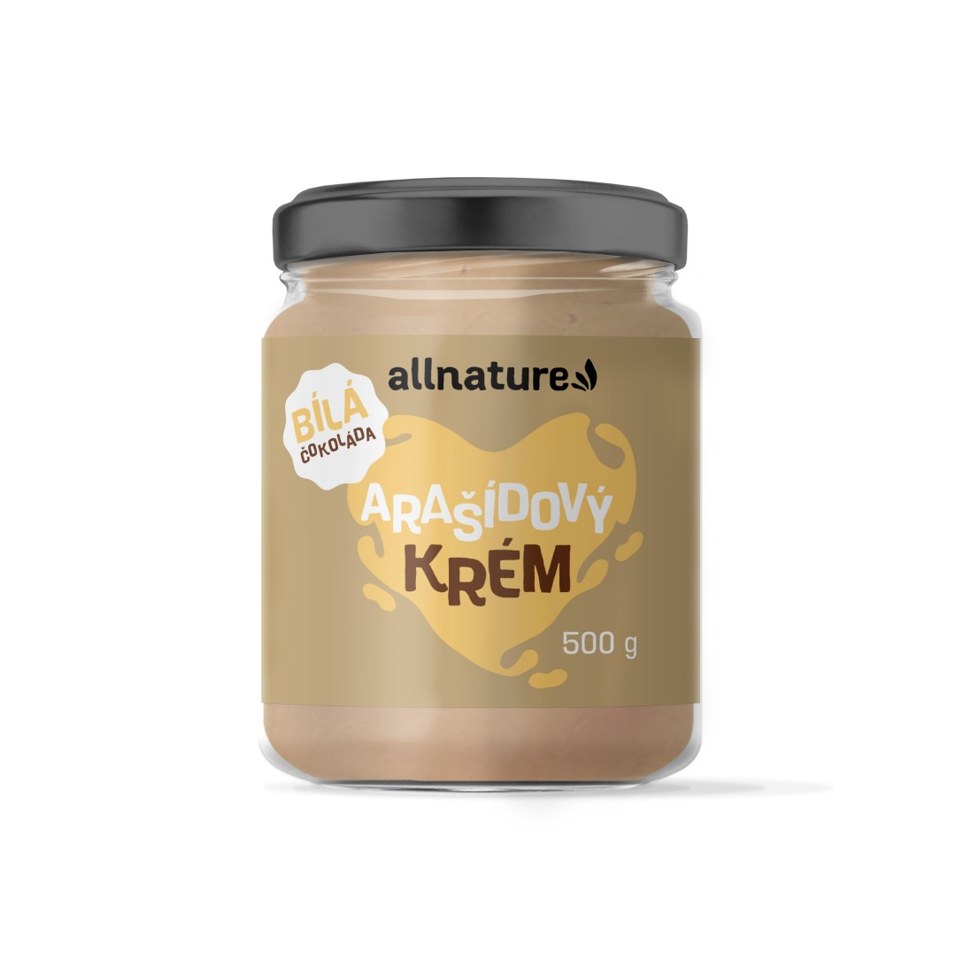 ALLNATURE Arašídový krém s bílou čokoládou 500 g