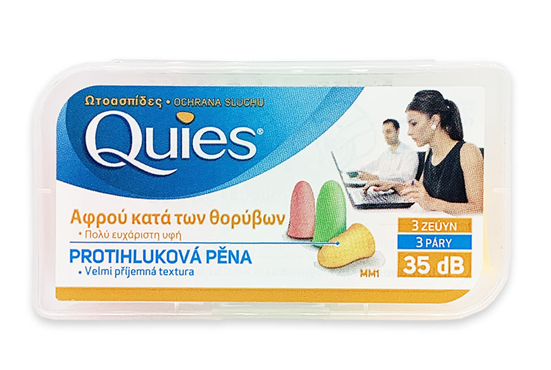 Quies Pěnové chrániče sluchu 3 páry