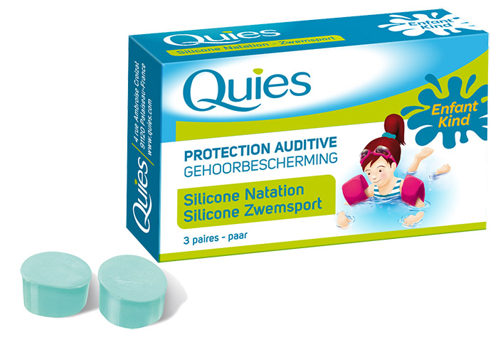Quies Chrániče sluchu na plavání pro děti 3 páry