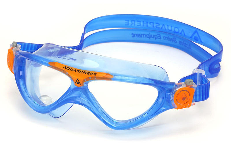 Aquaphere Vista Junior - dětské plavecké brýle Barva: Transparentní / oranžová / modrá