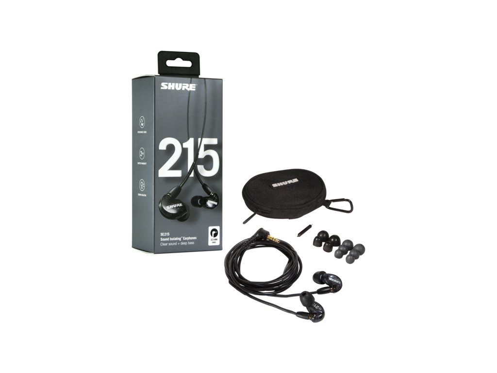 Shure SE215-EFS - In-Ear sluchátka Barva: Černá