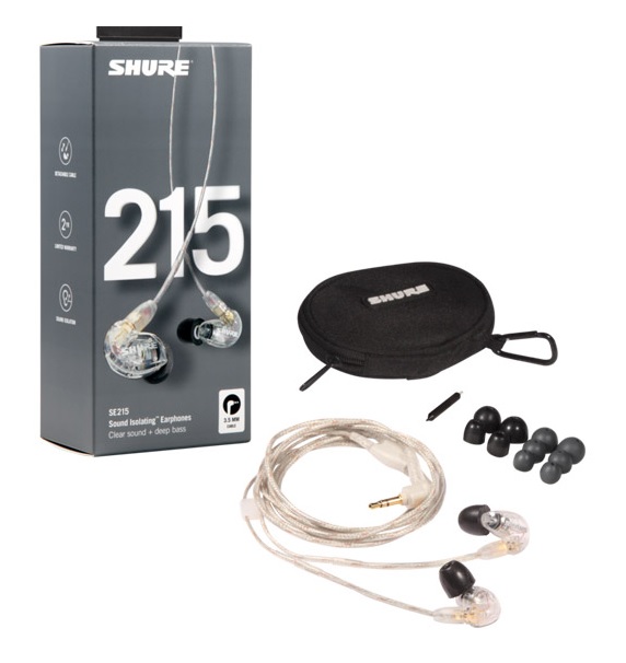 Levně Shure SE215-EFS - In-Ear sluchátka Barva: Transparentní